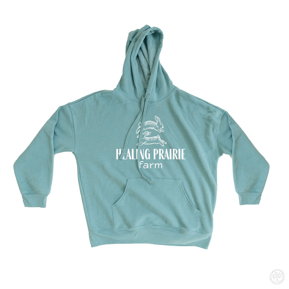 Healing Prairie Farm White Logo Hoodies + Crews