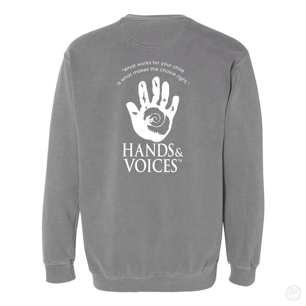 Hands & Voices Iowa Comfort Colors Crew Sweatshirt