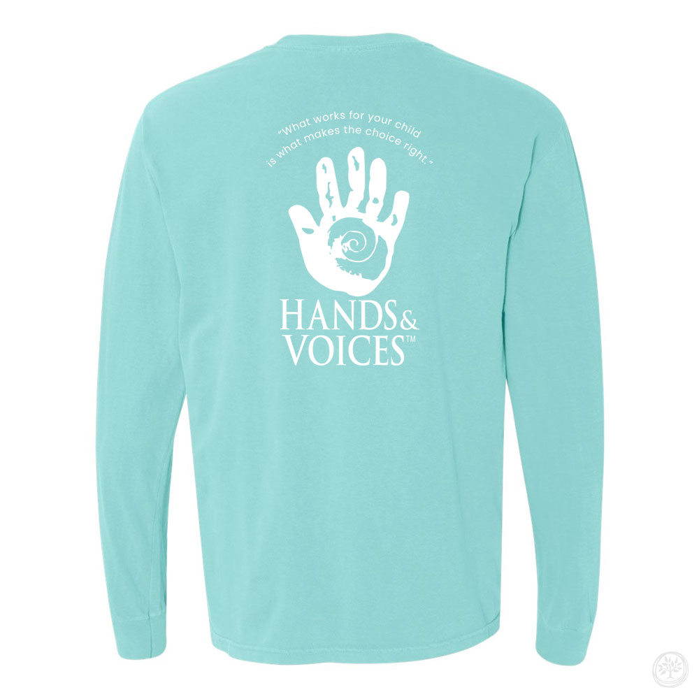 Hands & Voices Iowa Comfort Colors Long Sleeve CauseTee