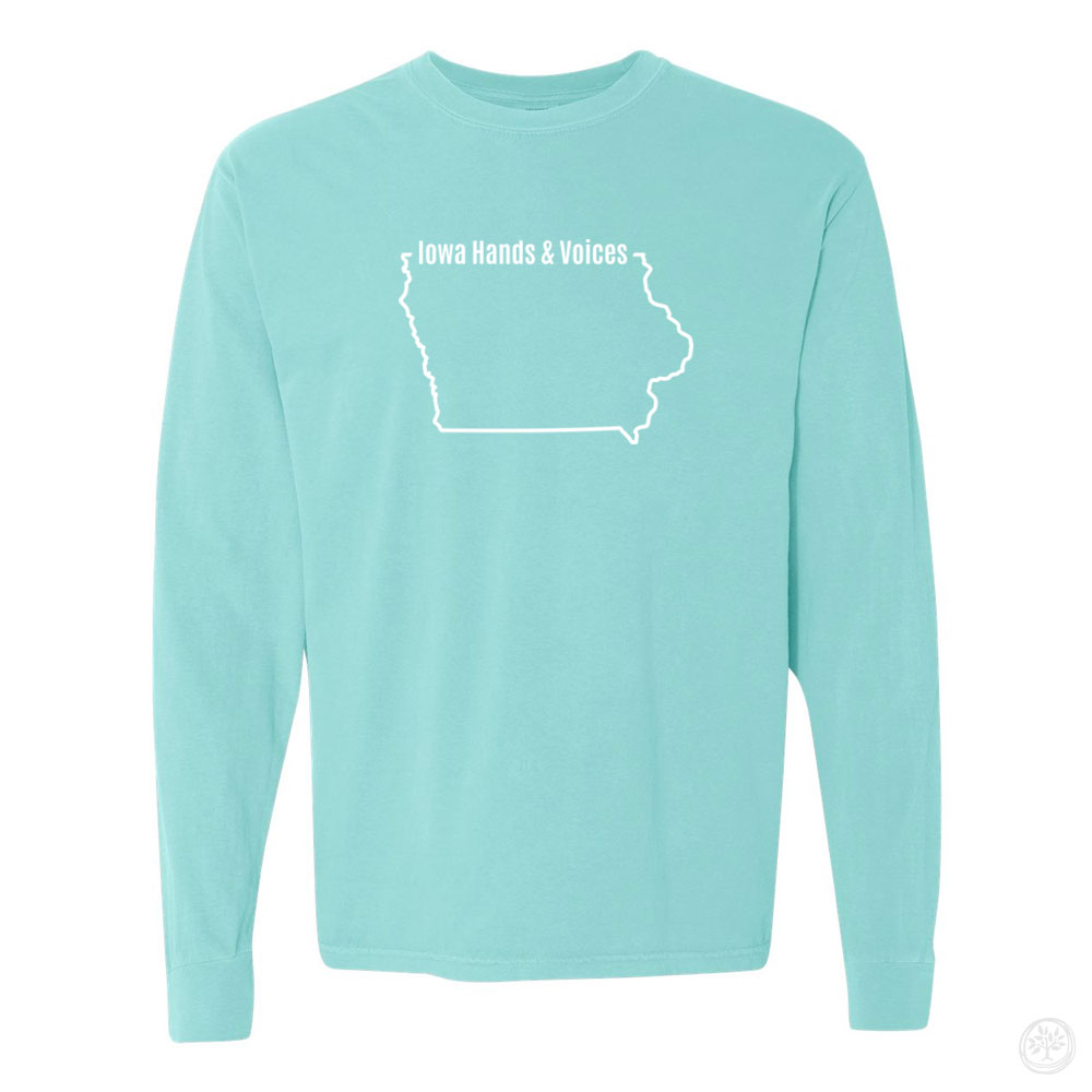 Hands & Voices Iowa Comfort Colors Long Sleeve CauseTee