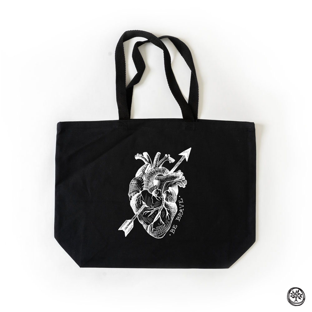 Be Brave (Anatomical Heart) Tote