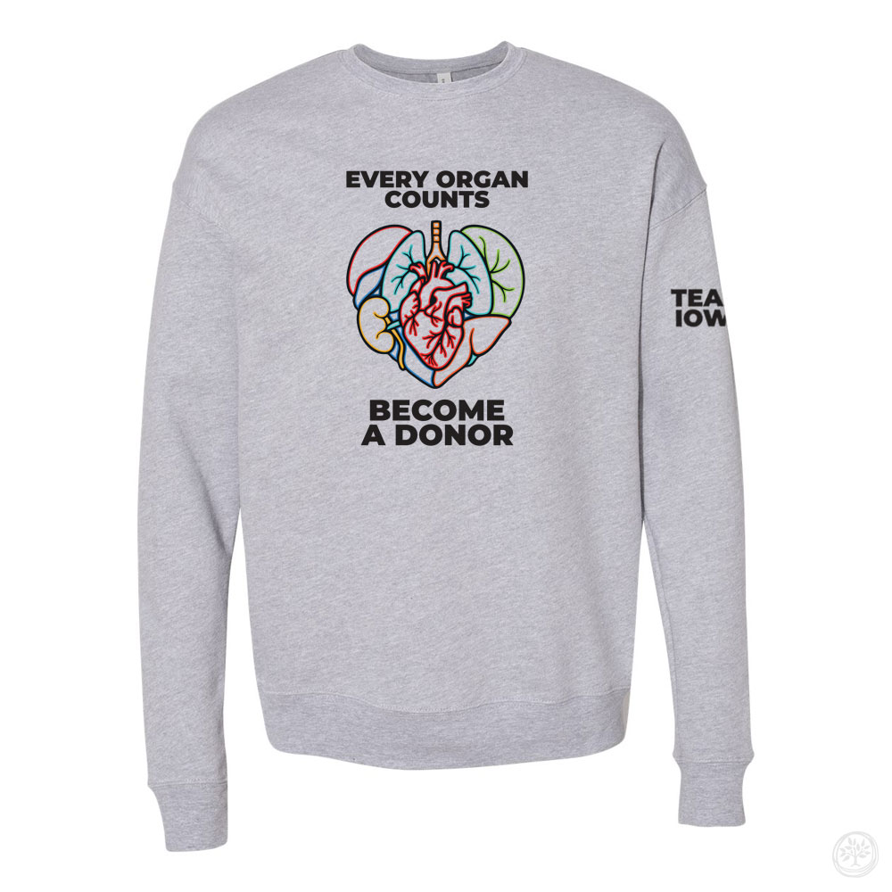 Support Nick + Team Iowa Super Soft Crew Sweatshirt