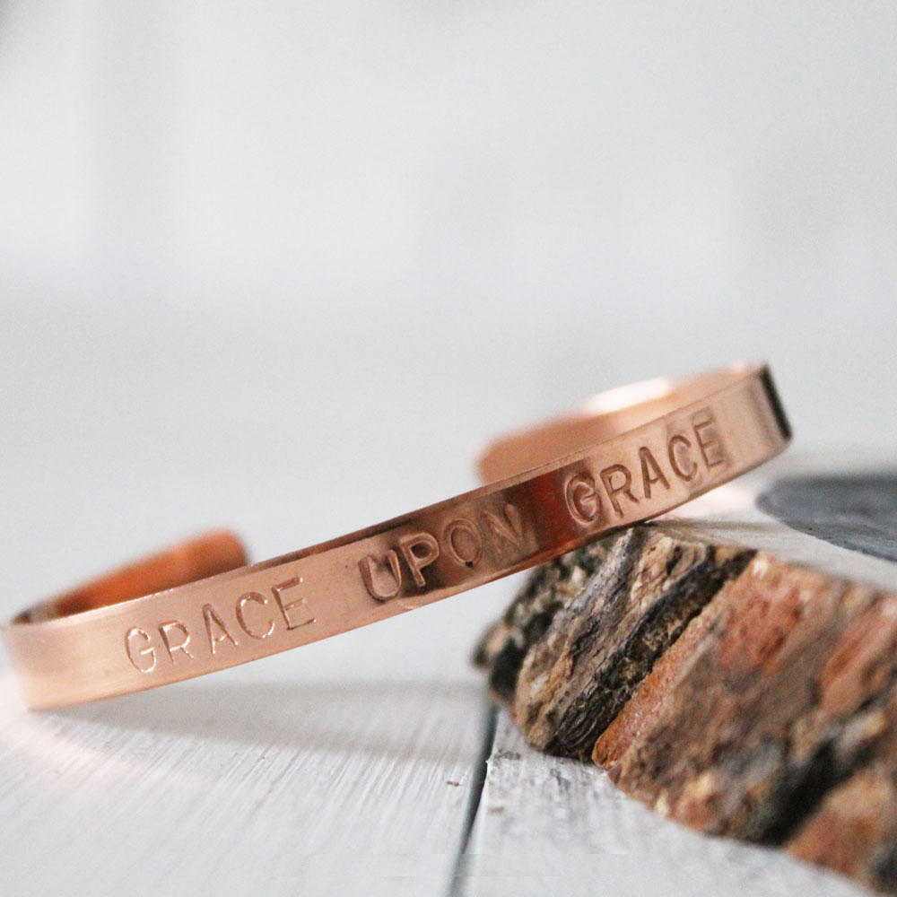 Grace Upon Grace Copper Cuff