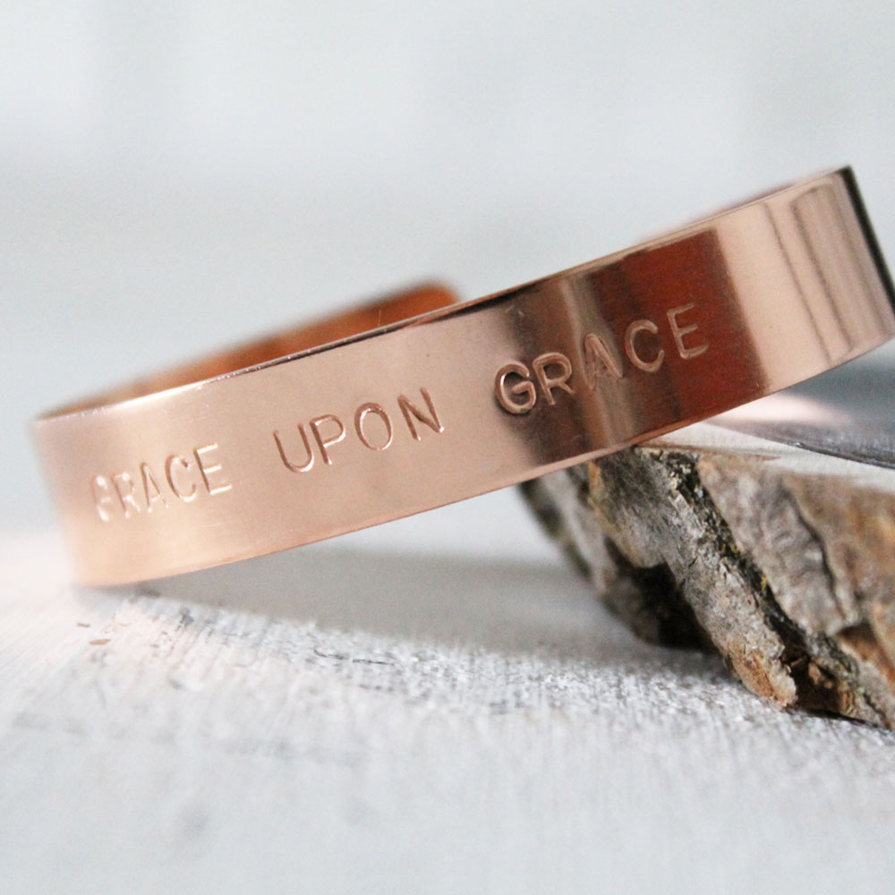 Grace Upon Grace Copper Cuff