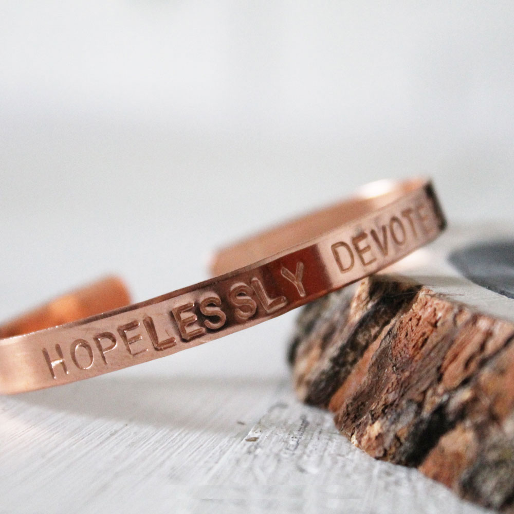 Hopelessly Devoted Copper Cuff
