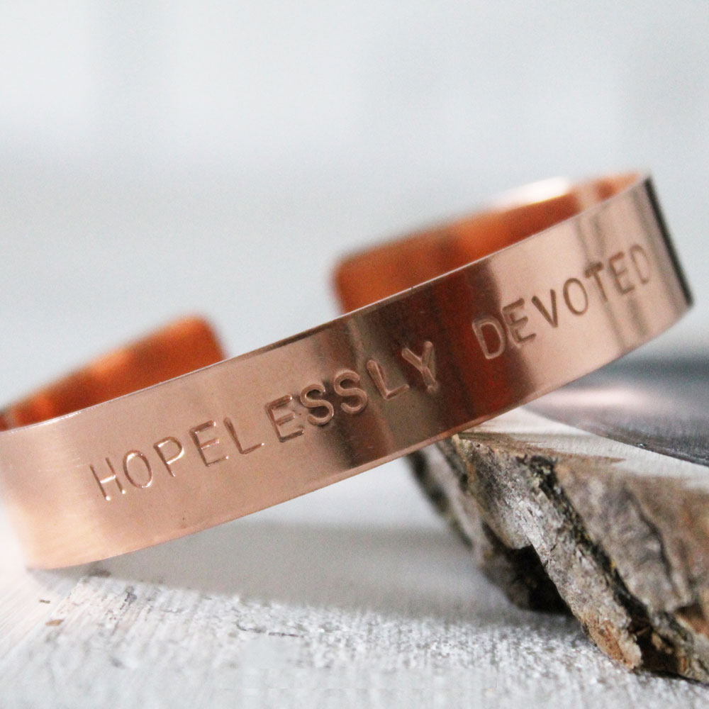 Hopelessly Devoted Copper Cuff