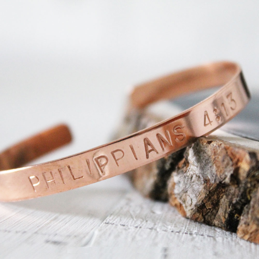 Philippians 4:13 Copper Cuff