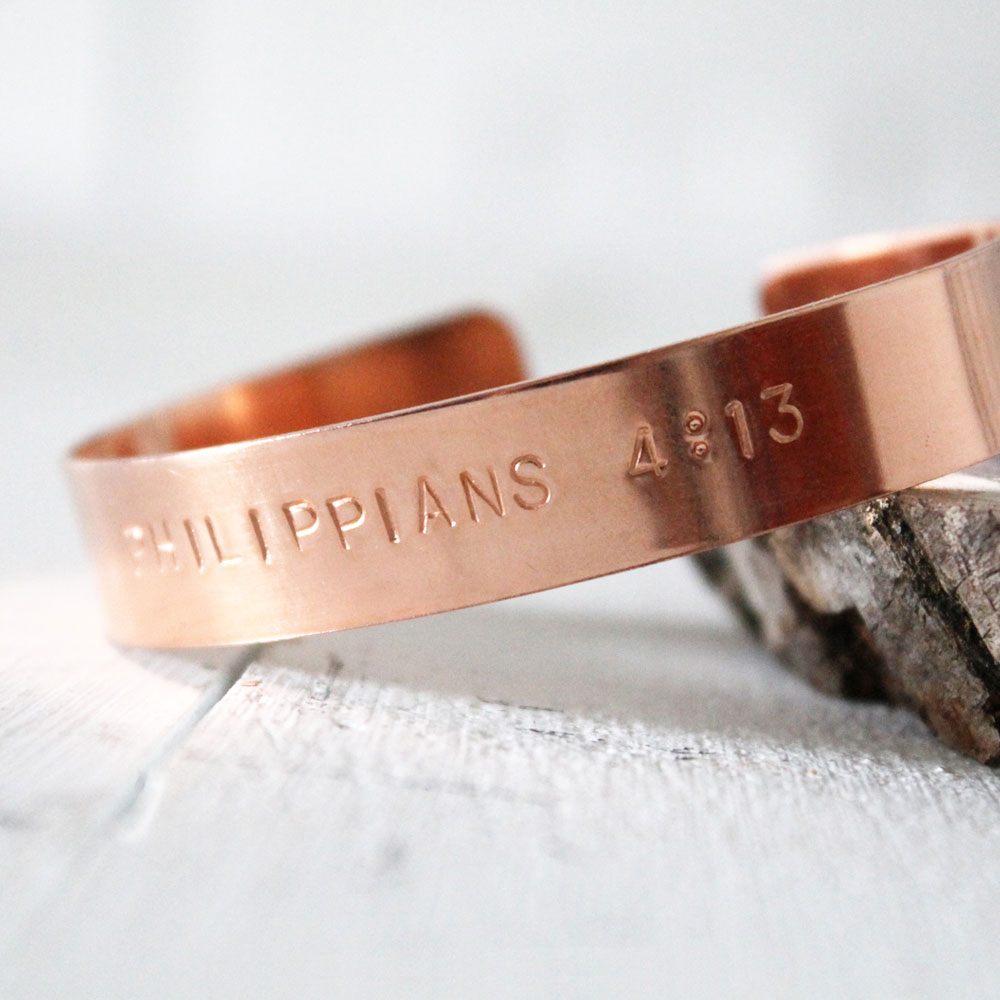 Philippians 4:13 Copper Cuff