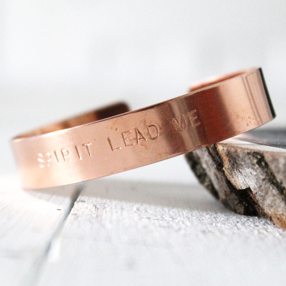 Spirit Lead Me Copper Cuff