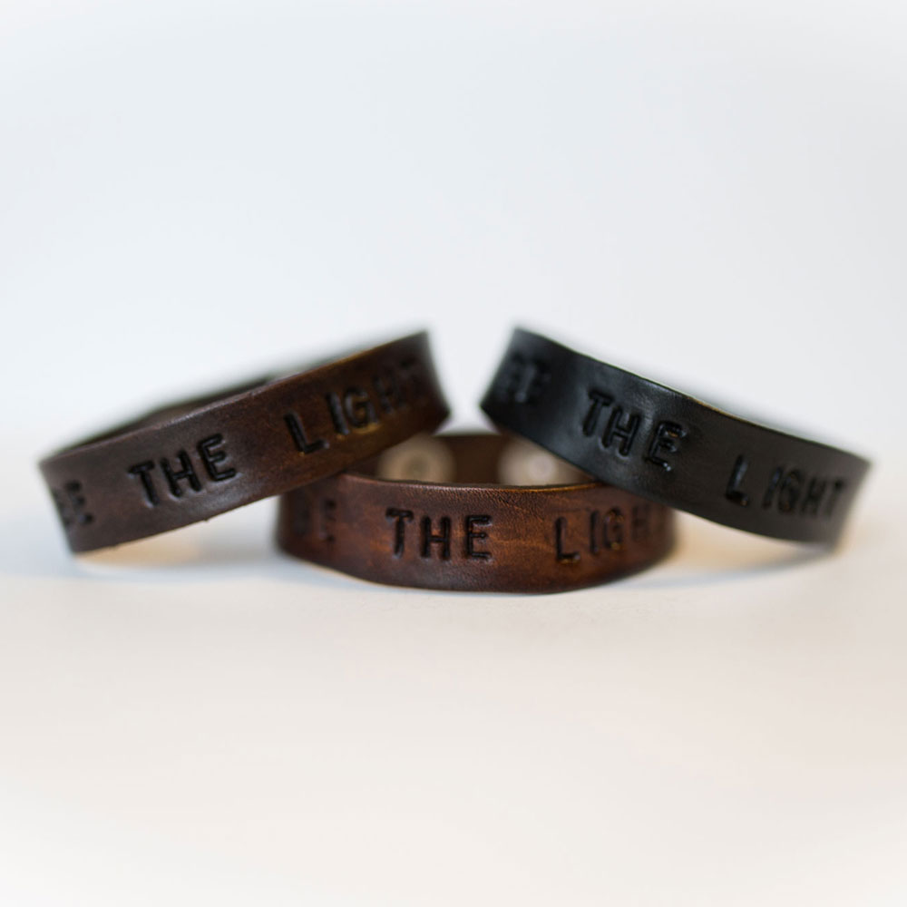 Be The Light Leather Cuff