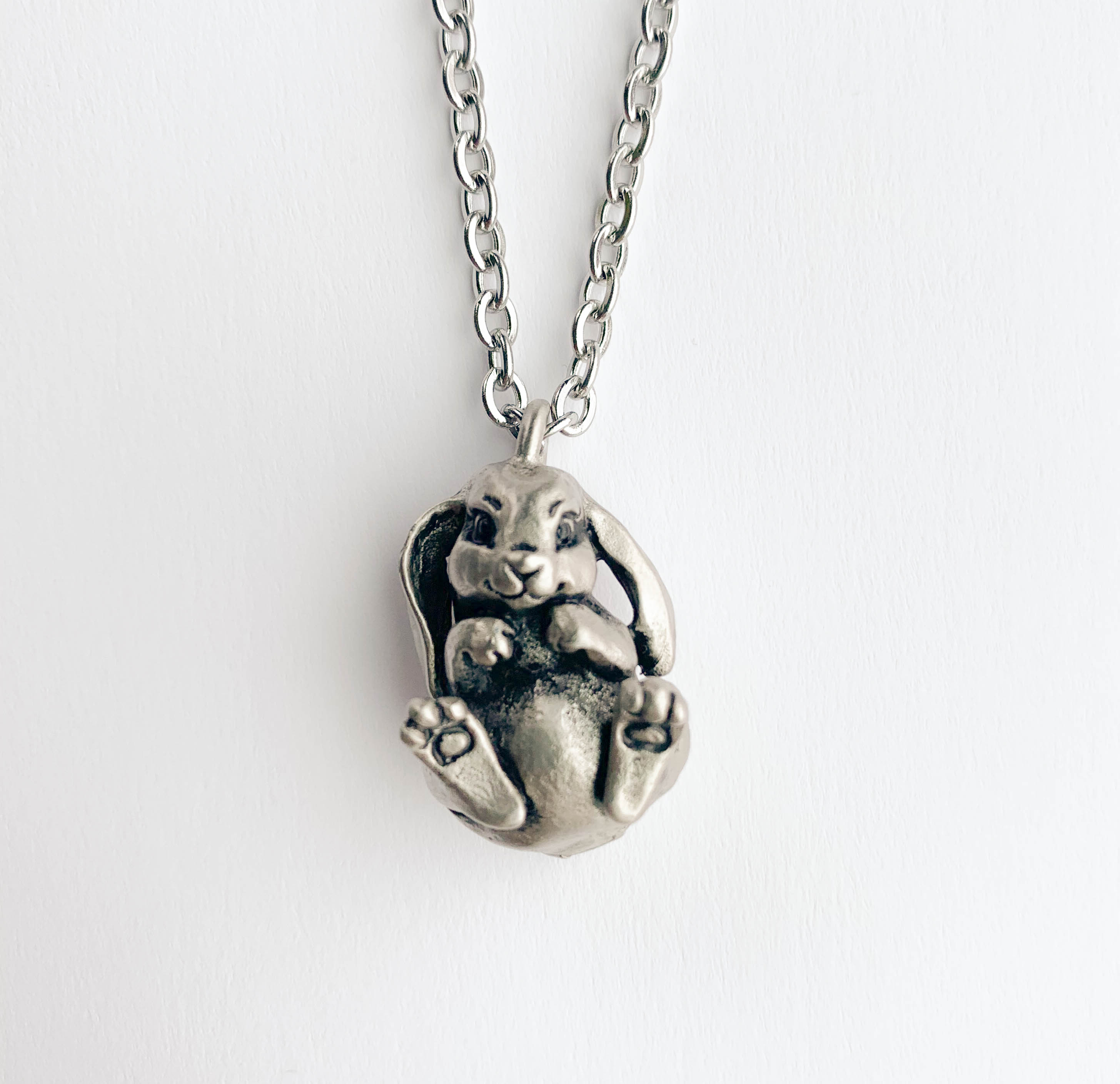 Pewter Bunny Necklace
