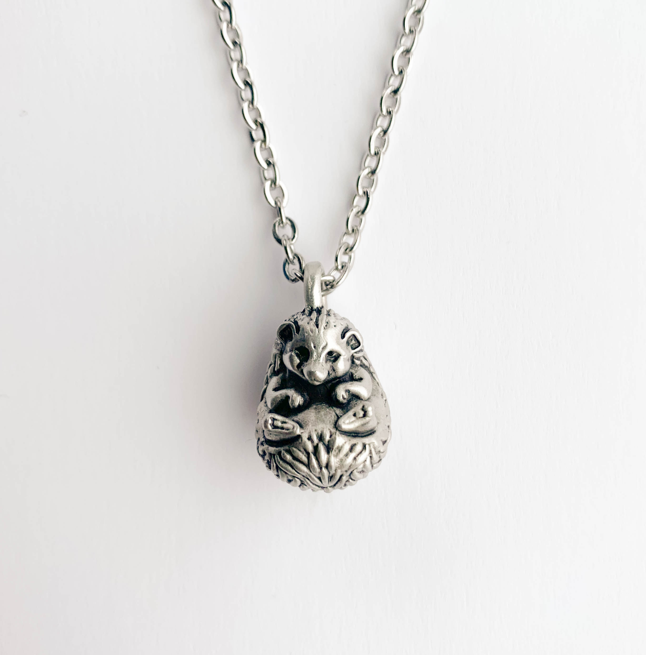 Pewter Hedgehog Necklace