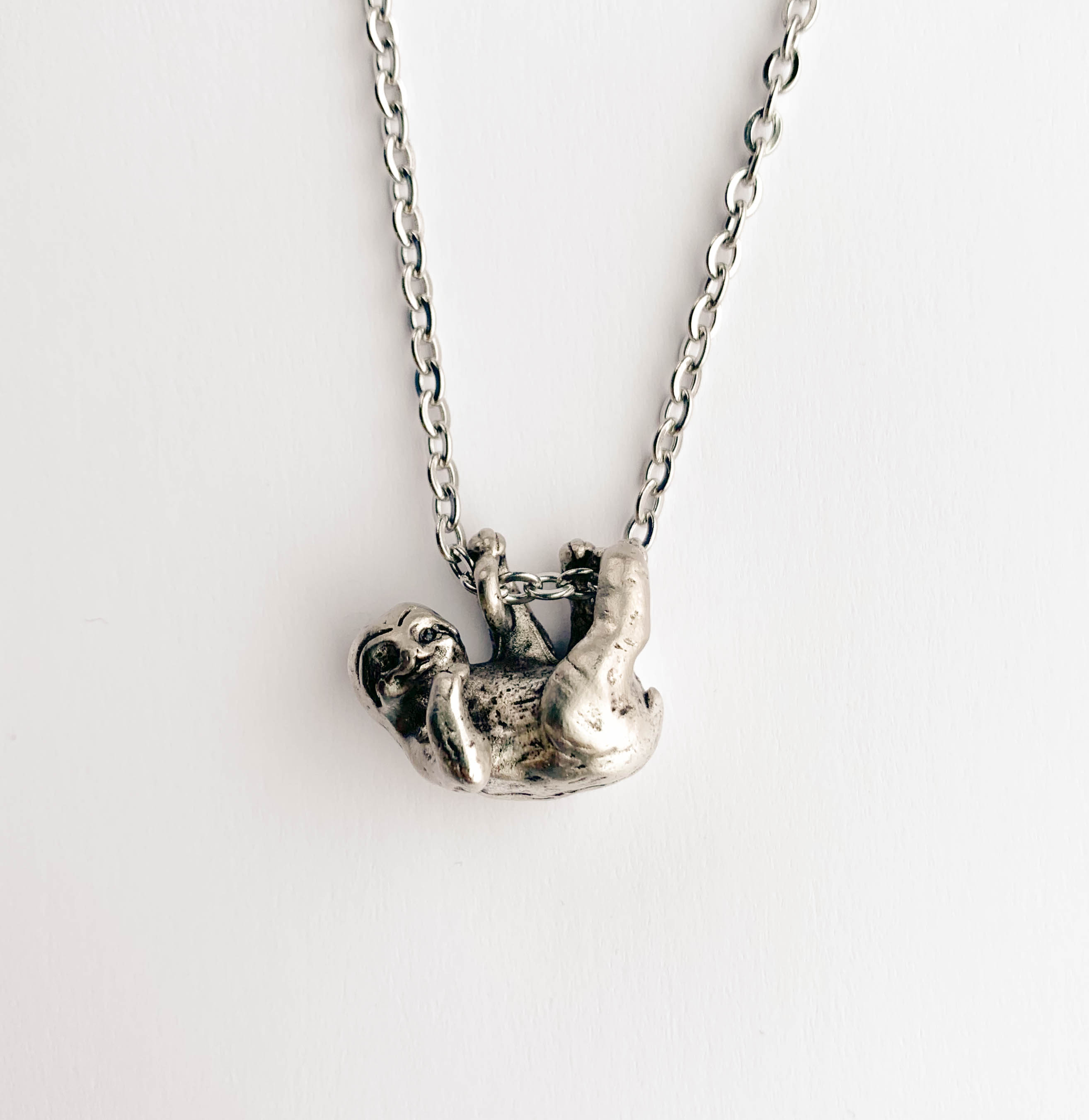 Pewter Sloth Necklace