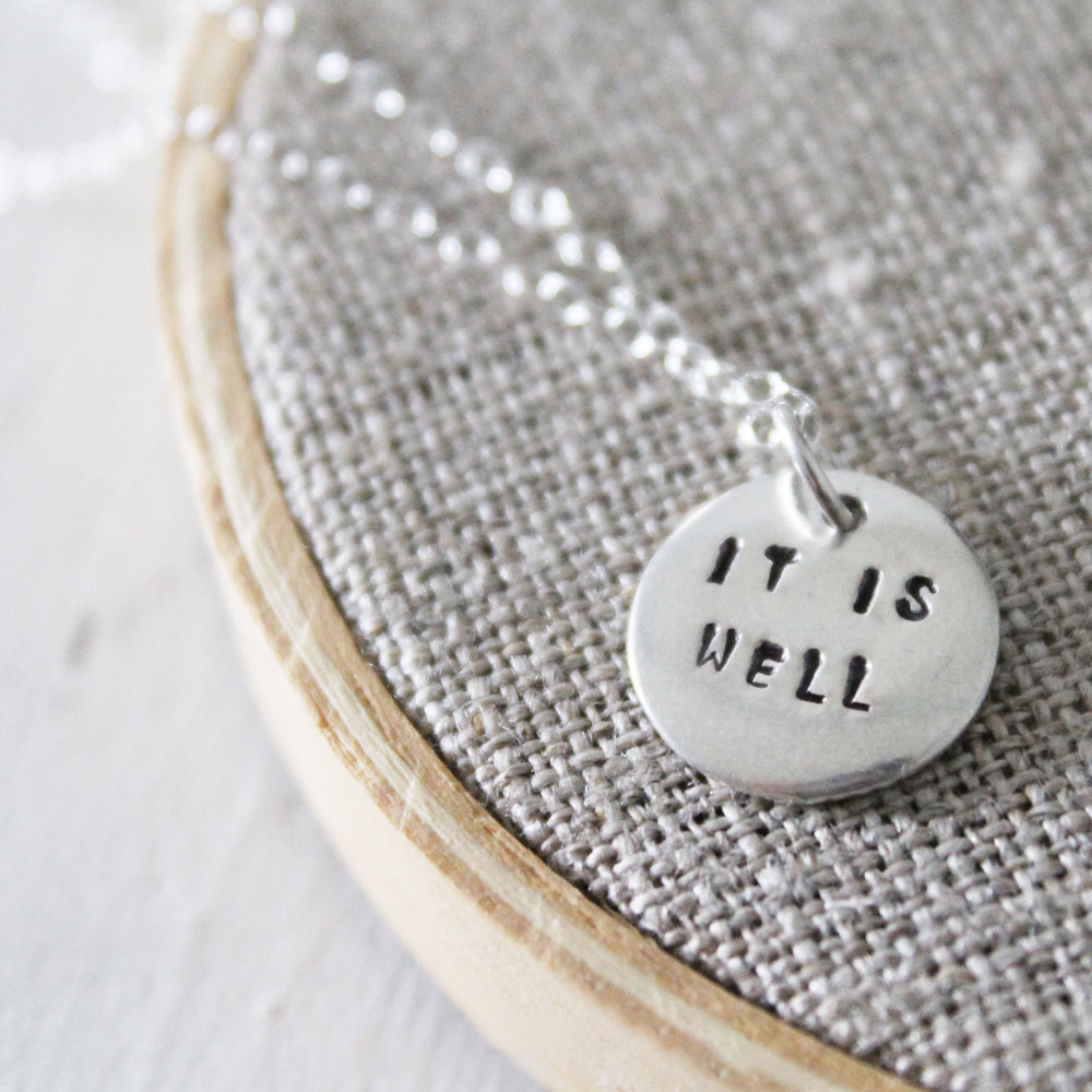 It Is Well (1/2" Charm) Sterling Silver Necklace