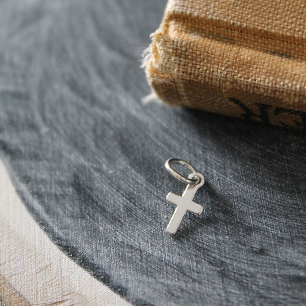 Stamped Heart (1/2" Charm) Sterling Silver Necklace