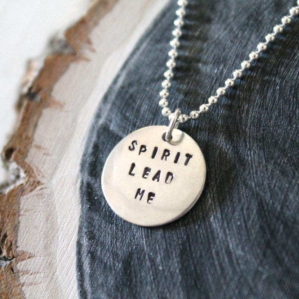 Spirit Lead Me (5/8" Charm) Sterling Silver Necklace
