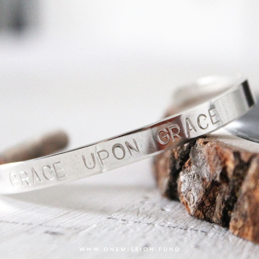Grace Upon Grace Sterling Silver Cuff