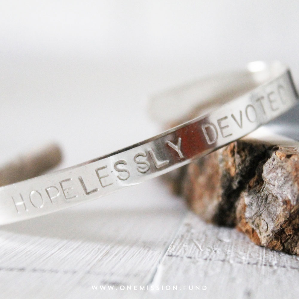 Hopelessly Devoted Sterling Silver Cuff