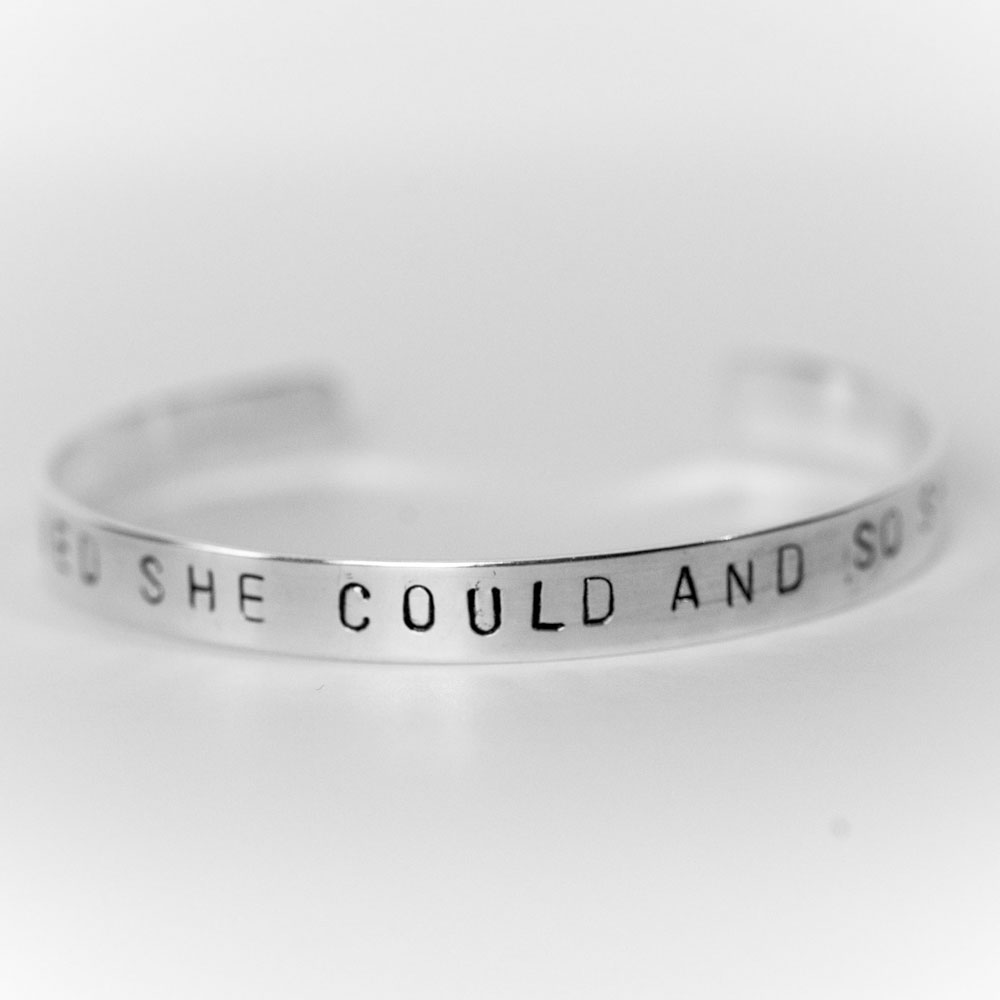 She Believed She Could Sterling Silver Cuff