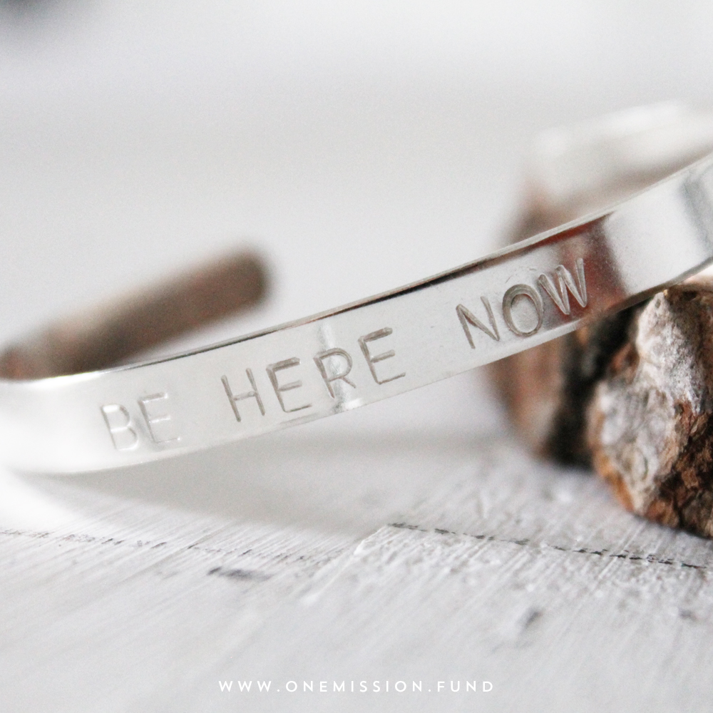 Be Here Now Sterling Silver Cuff