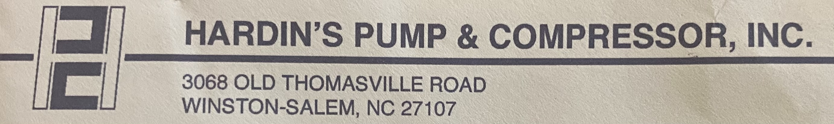 Thank you Hardin’s Pump and Compressor, Inc!