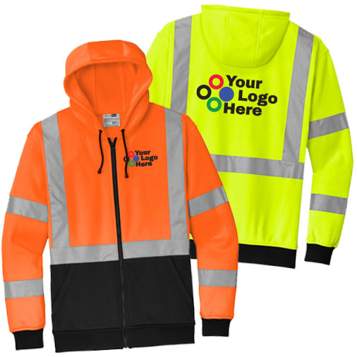 Class 3 Hi-Vis Zip Hoodies