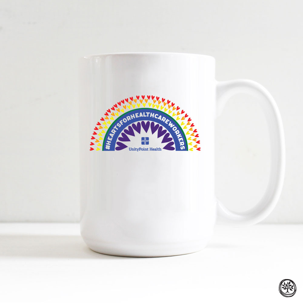 Hearts for Healthcare (Rainbow) Mug