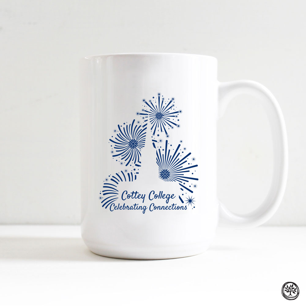 Cottey College 2021 (Navy) White Coffee Mug
