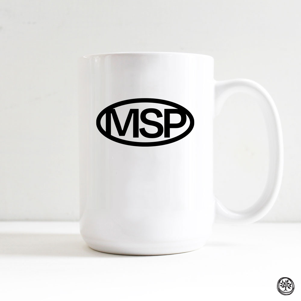 MSP Circle Front - Minnesota Salt Large Back - White White Coffee Mug