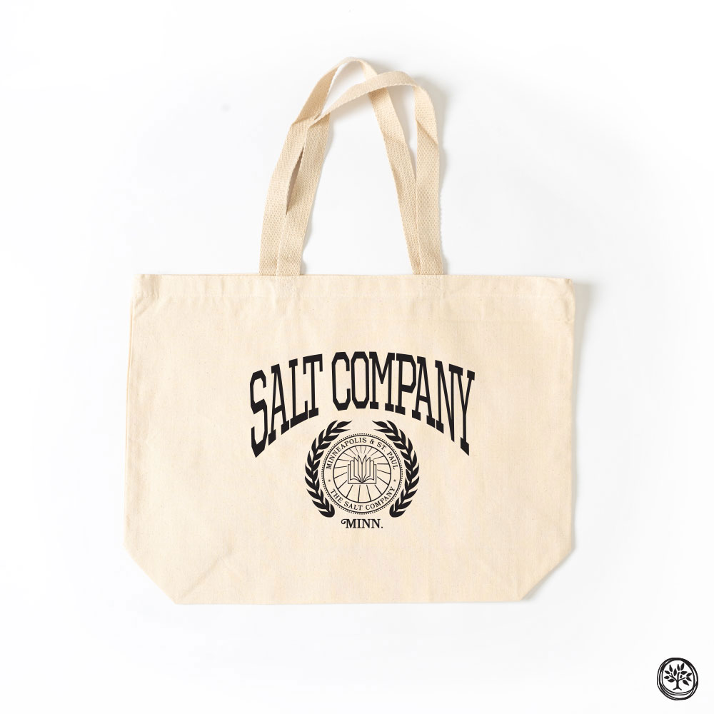 Vintage Minnesota Salt Design - Black Tote Bag
